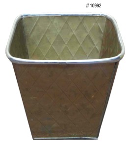 Jardinière murale galvanisée naturelle en fer pour la décoration de la maison et du jardin, pot moderne en métal blanc - Product Image 4