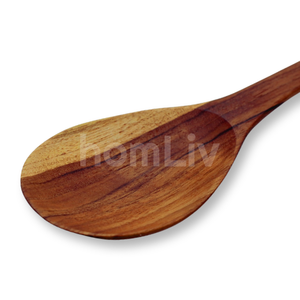 Espátula Cóncava de Madera de Teca Ecológica y Natural OEM, Segura para Alimentos, Sin Pintura ni Barniz, Halal, Cucharón de Madera Personalizado - Product Image 2