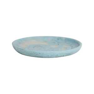 Plat de service décoratif moderne en résine ronde polie avec motif personnalisé pour table à manger, décoration de cuisine, salade - Product Image 6