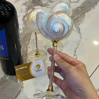 Copa de Vino con Forma de Concha, Copa de Cóctel Única, Reutilizable, Ecológica, para Bodas en la Playa, Idea de Regalo, Natural WS 84365635475