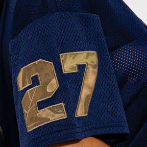 Robe de football américain de luxe pour femme, coupe oversize, en maille respirante, vêtement de sport, conception personnalisée avec numéro, vente en gros OEM pour les États-Unis - Product Image 4