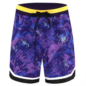 Men's Sublimated Print Basketball Shorts Moisture Wicking Drawstring Closure Regular Fit Summer Sport Wear - Product Image 6