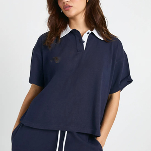 Tela de alta calidad para camisetas de mujer, 100% algodón, diseño sólido, inusual para polos, con función antipilling. - Product Image 6