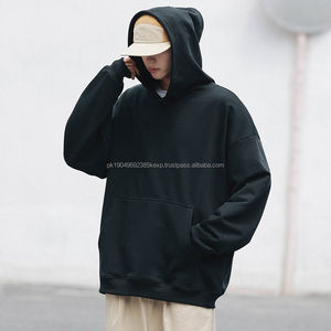 Sweat-shirts unisexes en relief imprimés de logo personnalisé de haute qualité sweat à capuche homme surdimensionné poids lourd vierge uni sans ficelle - Product Image 3