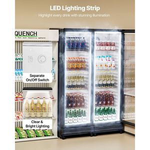 Refrigerador Comercial con Puerta de Vidrio de 8.1 Pies Cúbicos, Enfriador Vertical de Bebidas, Refrigerador para Vino y Exhibición de Productos - Product Image 5