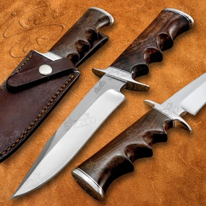 Cuchillo de Caza y Camping de 10 Pulgadas, Hecho a Mano, con Punta de Clip, Acero D2 Oakmont, Cuchillo EDC Utilitario OEM con Funda de Cuero, el Mejor Regalo - Product Image 1