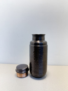 Premium Antique Bronze Hammered Pure Copper Water Bottle 1300ml Handcrafted Dimpled Ayurvedic Flask Gym Sports Metal <b>Drinkware</b> - Product Image 6