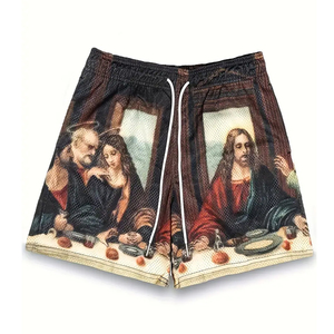 Shorts de sport décontractés respirants en maille de haute qualité pour hommes, avec poches, tendance été, prix de gros, séchage rapide - Product Image 1