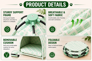 <b>Cat</b> Tent House Foldable Soft Indoor Pet Bed & Cozy Sleeping Shelter for <b>Cats</b> & Kittens Wholesale Supplier - Product Image 4