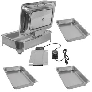 Scaldavivande Elettrico 9L/9.5QT con Coperchio in Vetro per Catering e Ristoranti, 110V 60Hz, Controllo Temperatura Automatico/Manuale - Product Image 5