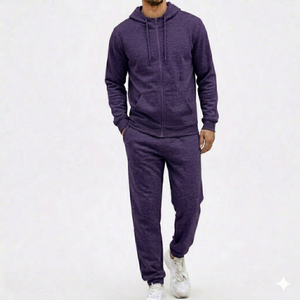 Mens winter tracksuit hooded sweat <b>suit</b> athletic casual plus size cotton fabric warm soft comfortable daily wear jogging set - Product Image 3