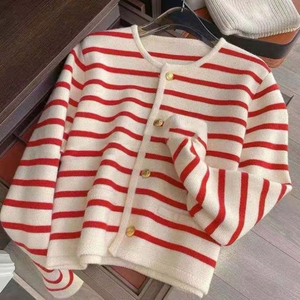 เสื้อคาร์ดิแกนไหมพรมสไตล์ใหม่ทรงเข้ารูป ระบายอากาศได้ดี เหมาะสำหรับใส่เที่ยวเล่นในฤดูร้อน แขนยาว สวมใส่สบาย สามารถปรับแต่งได้ - Product Image 3