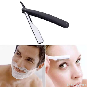High Quality Stainless Steel Cut Throat <b>Razor</b> Wood Handle <b>Single</b> <b>Blade</b> Non-Disposable Barber Salon Shaving <b>Razors</b> for Face Body - Product Image 6