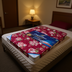 Matelas en mousse pliable Queen Size de 6 pouces, confortable, avec tissu matelassé, pour la maison, l'hôtel ou l'auberge - Product Image 3