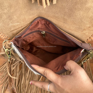 Mới hợp thời trang thời trang chất lượng cao da bò da Crossbody rìa túi cho phụ nữ của bán buôn thiết kế sang trọng chính hãng ví da - Product Image 6