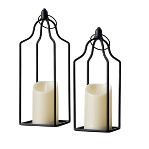 Farol Moderno de Metal y Vidrio con Acabado Negro Mate, Faroles de Metal para Velas, Decoración del Hogar para Exteriores, Hechos a Mano y Personalizables - Product Image 6