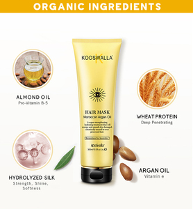 <span class=keywords><strong>Mascarilla</strong></span> Capilar de Aceite de Argán con Keratina <span class=keywords><strong>Profesional</strong></span> para el Cuidado Diario del Cabello Seco, <span class=keywords><strong>Hidratante</strong></span> y Suavizante de Alta Calidad - Product Image 3