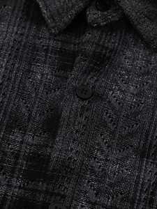 Camisa Casual de Algodón a Cuadros para Hombre, Manga Corta, Estampado Digital, Transpirable, con Botones y Cuello - Product Image 4