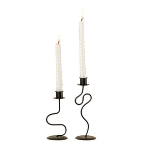 Set Of 3 Black Iron Candle Holders Vintage Metal <b>Tall</b> Candlestick Stand For Dining <b>Table</b> Centerpiece Elegant Home Wedding Decor - Product Image 6