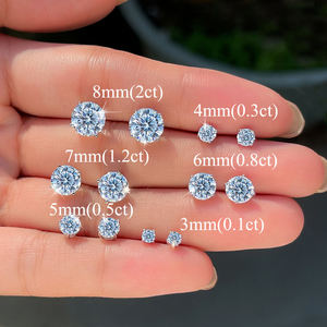 Gran Stock de Moissanita Creada en Laboratorio de 0.1ct a 5ct, D VVS1, Tratada Térmicamente, con Efecto de Color/Fuego, Certificada por GRA, Corte Brillante, Apta para Probador de Diamantes - Product Image 1