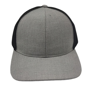 Custom logo Premium Cheap High Crown Classic 6 Panel Plain Blank Curved Brim Two Tone Gorras Mesh Trucker Cap <b>Hat</b> - Product Image 2