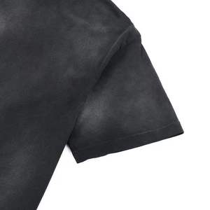 T-shirt pour homme de haute qualité, 250 g/m², 100 % coton, lourd, effet délavé soleil, coupe oversize, épaules tombantes, col rond, délavé à l'acide - Product Image 3