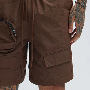 Minimal Design <b>Men</b> <b>Shorts</b> <b>With</b> Comfortable Nylon Material For Bulk Buyers / Casual Wear Design <b>With</b> <b>Zip</b> <b>Pockets</b> And Drawstrings - Product Image 4