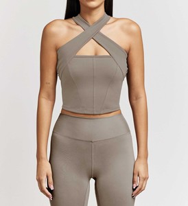 Soutien-gorge de sport pour femme fabriqué en usine, à prix abordable, le plus vendu, séchage rapide, grande taille, respirant, maintien élevé, écologique, pour le yoga, fermeture avant - Product Image 5