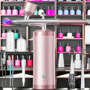 High Pressure Airbrush <b>Kit</b> with Display Compressor for Nail Art Cake Makeup Barber Liquid Stain - Product Image 4