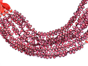 Cuentas facetadas de granate AAA de 7x5 mm, cuentas sueltas de granate rojo natural de Mozambique, piedra semipreciosa para la fabricación de joyas. - Product Image 2