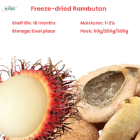 Hoogwaardige Vietnamese chemisch vrije pure rambutanvruchtvlees, natuurlijk gevriesdroogd rambutanfruit, gezonde snack