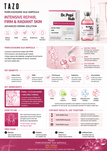 PDRN Cica Silk Ampoule Pink Serum Essence 50ml Cuidado Diario Herbal para la Piel - Product Image 2