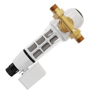 Filtro Sedimentario Elettrico da 40 Micron per Tutta la Casa per Acqua di Pozzo 1'' MNPT + 3/4'' FNPT 8 T/H ad Alta Portata Certificato NSF Spin - Product Image 1