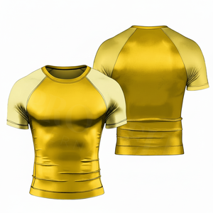 เสื้อรัดรูปสำหรับฝึกซ้อม ระบายอากาศ แห้งเร็ว สวมใส่สบาย ขายส่ง รับออกแบบลายพิมพ์และปักเอง เสื้อยืดว่ายน้ำ - Product Image 6