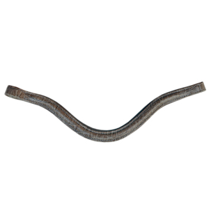 Fronture en cuir véritable pour cheval, accessoire de bride anglaise, avec clous métalliques à rangée unique, pour équipement d'équitation de concours classique - Product Image 4