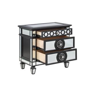 Comodino Varian II con finitura nera argento a specchio - Product Image 6