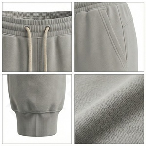 Fabricant de pantalons de survêtement baggy taille double à rayures pour hommes High Hip Hop Brodé Motif Loose Heavyweight Pants Winter - Product Image 4