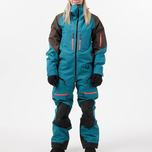 Unisex Winter <b>Ski</b> Suit One-Piece Hooded Fur Collar <b>Ski</b> Jumpsuit Snowsuit Waterproof Windproof Zipper Closure Outdoor Sports Coat - Product Image 1
