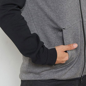Sweat-shirt à capuche zippé pour homme, manches longues, en coton confortable, veste décontractée pour la course à pied, le fitness et la mode urbaine - Product Image 4