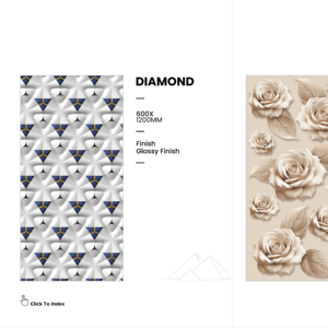 กระเบื้องพอร์ซเลนสมัยใหม่ ขนาด 60x120 ซม. 600x1200 มม. 24x48 นิ้ว ผิวมันเงา ขนาดใหญ่ เหมาะสำหรับโครงการตกแต่งภายในระดับพรีเมียม - Product Image 1