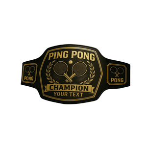 Ceinture de champion de ping-pong, ceinture de titre sportif personnalisée de haute qualité, personnalisée avec l'icône du tennis, édition de collection - Product Image 3