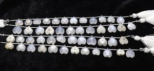 Natural White Moonstone Faceted Heart Shape Beads 11-12MM Natural White Moonstone Gemstone Beads 6 Inch Moonstone Fancy Shape - Product Image 5