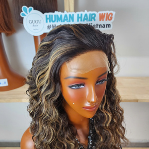 Peluca de Cabello Humano Vietnamita Virgen 12A de Alta Calidad con Ondas Profundas y Color Piano, Sin Pegamento, Encaje Frontal 5x5, Venta al Por Mayor - Product Image 4