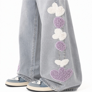 Pantalones Vaqueros Casuales de Mezclilla para Mujer, Cintura Alta, Algodón, Fabricante Mayorista OEM, Ropa Premium, Diseño Personalizado, Impresión - Product Image 4