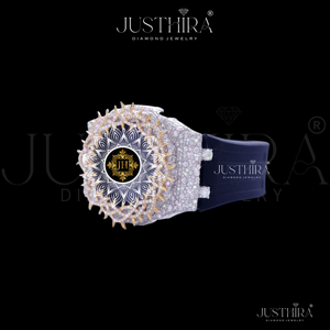 Reloj HipHop hecho a mano con diamantes Moissanite VVS para unisex, totalmente personalizable, de alta calidad con correa de caucho al mejor precio. - Product Image 2
