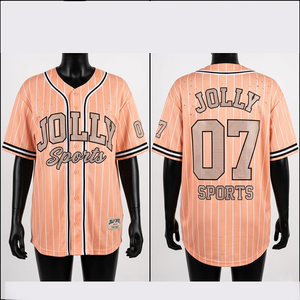 Robe de baseball orange pour femmes, jersey en maille poly 180 GSM, panneaux noirs et blancs, broderie, impression, logo personnalisé, jersey de baseball en coton - Product Image 5