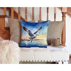 Almohada decorativa baja voladora de gaviota lavable a máquina para uso en interiores y exteriores para sofá cama o patio 14H x 14W - Product Image 3
