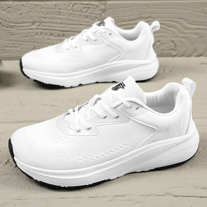 Nouvelles baskets décontractées noires en maille pour hommes, avec lacets, semelle intermédiaire en EVA antidérapante, tige en maille tricotée, personnalisables en usine, vente en gros 2026 - Product Image 4