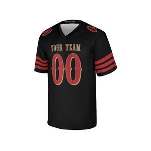 Custom Sublimated American Football Jersey Men's <b>Short</b> Sleeve V-Neck Breathable <b>Mesh</b> Team Name Custom Number Printed All Season - Product Image 2
