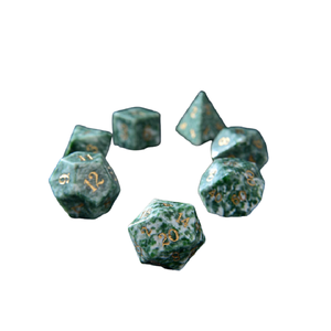 High quality stone dice <b>Tree</b> agate natural crystal reiki healing gemstones Engraved stone custom dice set Vikings crystal - Product Image 5